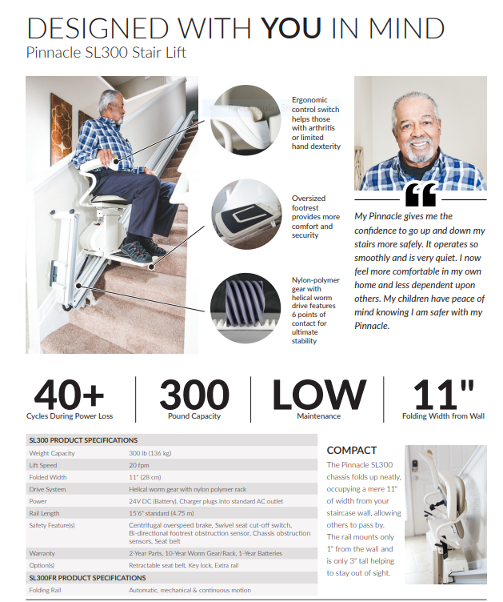 Harmar Pinnacle SL300 Stairlift